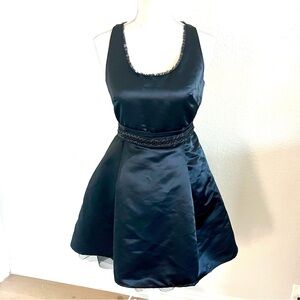 Princess Vera Wang Black Satin Mini Dress